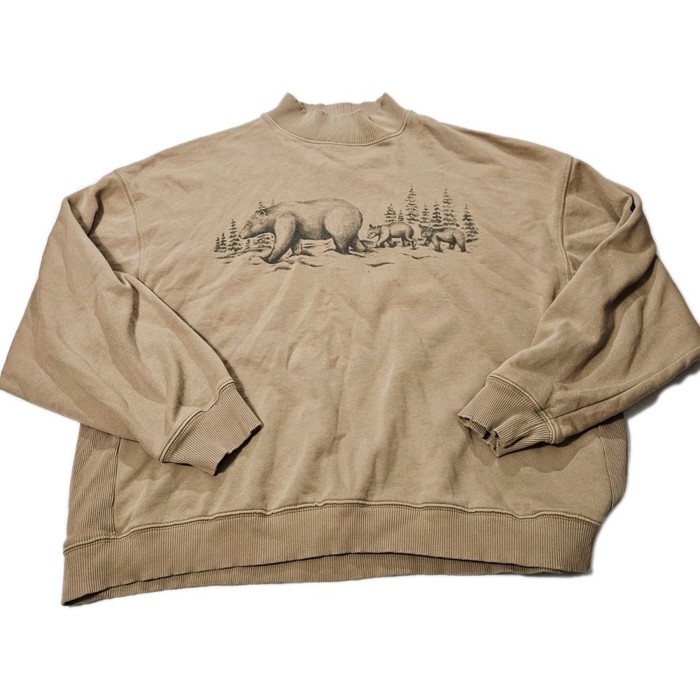 Vtg American Eagle Outfitter Sportsman Brown Bear Sweatshirt Adult Size Large